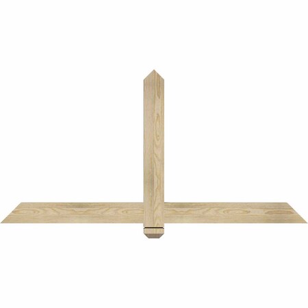 Ekena Millwork Eugene Rough Sawn Timber Gable Bracket, Douglas Fir, 60"W x 30"H x 2"D x 4"F, 12/12 Pitch GBW060X30X0204EUG00RDF